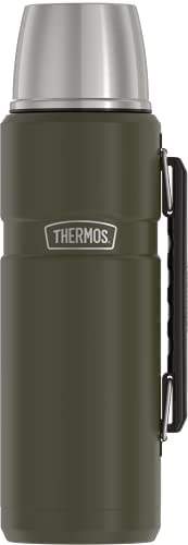 THERMOS Stainless King Vacuum-Insulated Beverage Bottle, 40 Ounce, Matte Steel