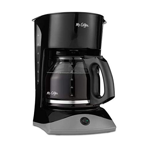 Mr. Coffee Coffee Maker with Auto Pause and Glass Carafe, 12 Cups, Black