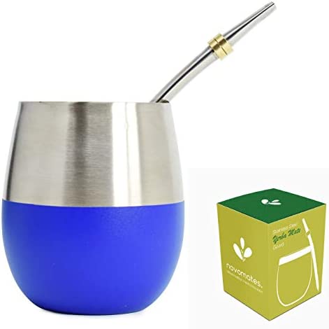 마테차 컵 + 봄빌라 스트로우 세트 색상 택1 Novomates Mate Cup and Bombilla Set