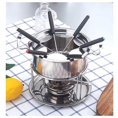 Hemoton 10-Piece 세트 Multifunctional 스테인레스 스틸 Chocolate Ice Cream Hot Pot Melting Fondue Kitchen 악세사리 Buffet Party Home