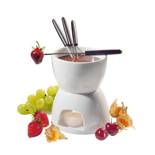 티라이트 캔들 초콜렛 퐁듀 워머 세트 화이트 Cillo Chocolate Fondue Set Color White