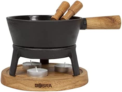 티라이트 캔들 퐁듀 워머 세트 ( 다른 옵션 선택 X ) BOSKA Pro Small Cheese Fondue Set, 700ml, Black