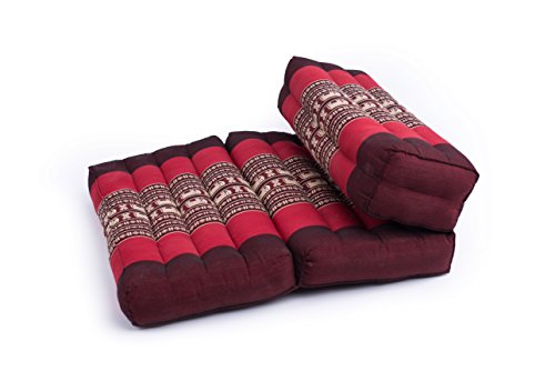 태국 핸드메이드 접이식 명상 방석 GABUR Meditation Cushion 100% Kapok Red Elephants
