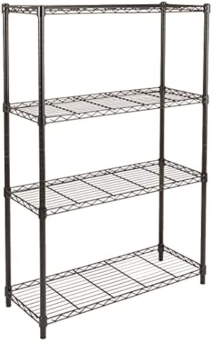 AmazonBasics 3-Shelf 조절되는 Heavy Duty Storage Shelving Unit 250 lbs loading capacity per shelf Steel Organizer 와이어 Rack Chrome 23.3L x 13.4W 30H