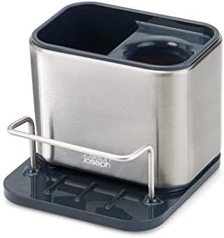 Joseph 85133 D 85111 Surface Sink Caddy 스테인레스 스틸 Sponge Holder Organizer Tidy Drains Water Kitchen Small Silver
