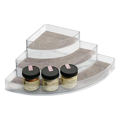 InterDesign Twillo Silverware Organizer Caddy - Flatware Storage Solution Kitchen Countertop Dining Table Metallico/Clear