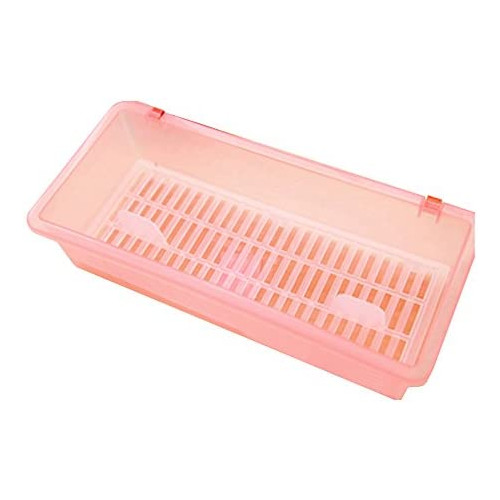 AIYoo Flatware Tray Kitchen Drawer Organizer With Lid And Drainer - Plastic Kitchen Cutlery Tray and Utensil Storage Container with Cover - Dust-proof Dinnerware Holder Blue