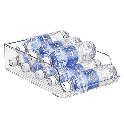 iDesign Plastic Refrigerator Freezer Storage Organizer Bin Water Bottle Drink Holder Kitchen Basement Garage Fridge BPA-Free Clear