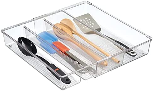 공간 확장 가능한 서랍용 수저통 수저정리함 색상 택1 Expandable 4 Compartment Kitchen Cabinet Drawer Organizer