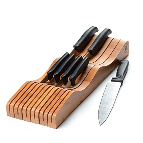 대나무 부엌칼 과도 칼 보관 블럭 100% Natural Bamboo Knife Storage Organizer
