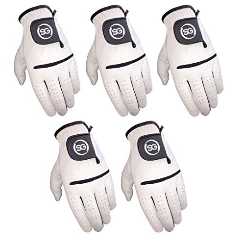 남성 골프장갑 5개세트 옵션 사이즈 손 방향 택1팩 5 Men White All Weather 골프 Gloves