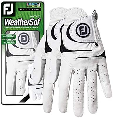 여성 골프장갑 왼쪽 2개입 사이즈 택1 FootJoy WeatherSof 골프 Glove,팩 2 White