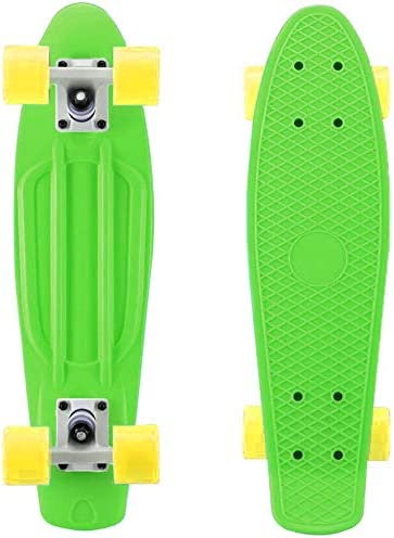 Bayside Boards 22 Retro Skate Board - Mini Cruiser Skateboard for Boys, Girls, or Adults