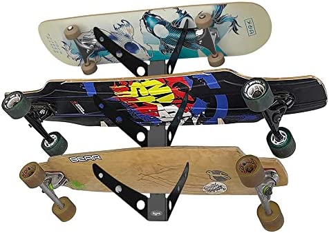 스케이트보드 거치대 수량 택1 Koova Skateboard Rack Wall Mount Board Storage Display Holder Easy Install 파우더 Coated Steel Frame Vertical Space Saving 디자인 Accessory Organizer - Made USA&hellip