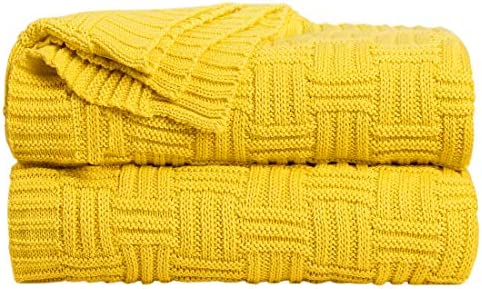 소파에 무심하게 툭 인테리어 코튼 담요 색상 택1 uxcell 100% Cotton 케이블 Knit Throw Blanket