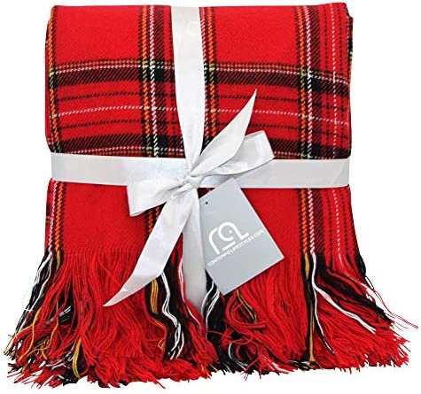 소파에 무심하게 툭 인테리어 레드 체크 담요 50 x 60인치 CONTEMPO LIFESTYLES Blanket