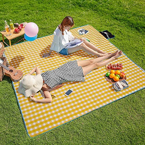 세탁 가능 피크닉 체크 돗자리 Three Donkeys Picnic & Beach Blanket