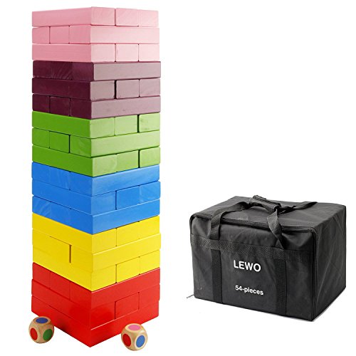 자이언트 컬러풀 젠가 Lewo Wooden Giant Stacking Games