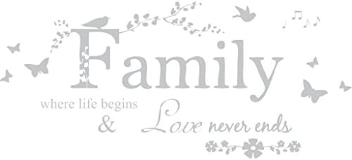 Blinggo Family Letter Quote Removable Vinyl Decal 아트 Mural Home Decor Wall Stickers