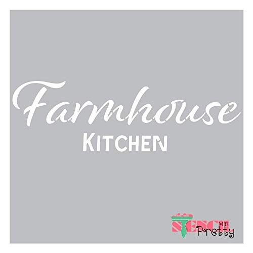 Farmhouse Kitchen Stencil - DIY Home Decor Sign-Massive 33" x 10.25" Ultra Flexible Food Grade 클리어 Color Material
