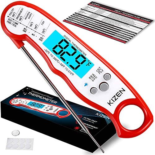 스테이크 온도계 색상 택1 Kizen Instant Read Meat Thermometer