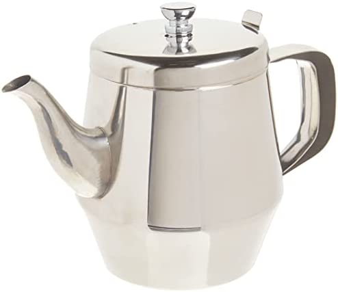 Winco Gooseneck Teapot, 32-Ounce,Stainless Steel,Medium