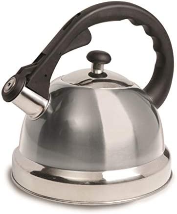 Mr Coffee Claredale 스테인레스 스틸 Whistling Tea Kettle 2.2 Quarts Red