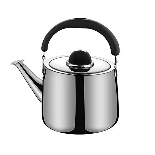 M-MAX 스테인레스 스틸 Tea Kettle Stovetop Whistling Teakettle Teapot 인체공학적 Handle -2.5QT/3QT/4QT/6QT 3L