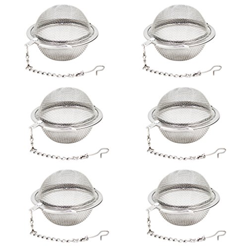 Fu Store Stainless Steel Mesh Tea Ball 2.1 Inch Tea Infuser Strainers Tea Strainer Filters Tea Interval Diffuser