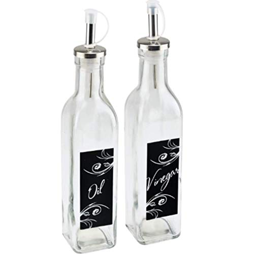 Oil Vinegar Dispensers - 2-Piece Glass Bottle 세트 Form Meets Function These Attractive Tabletop Cruets Olive Bottles