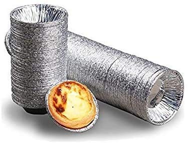 100pcs Egg Tart 알루미늄 Cupcake Cake Cookie Mold Tin Disposable Pans Baking Cooking Storage & Reheating