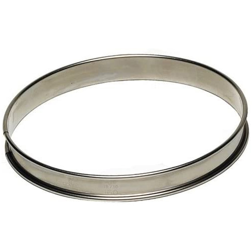 Tart Ring 3/4" High 스테인레스 스틸 - 200mm 8"
