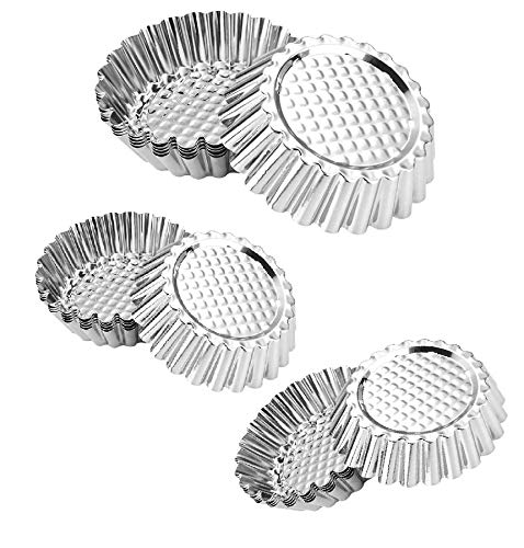 에그타르트 몰드 6개입 Egg Tart Mold - 6 pcs Reusable egg tart mould， Cupcake Cake Muffin Mold Tin Pan Baking Tool