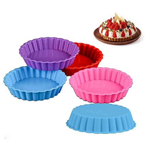 실리콘 에그타르트 팬 1개 (색상 랜덤) BYBYCD Silicone Egg Tart Mold 1 PC Random Color