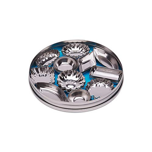 미니 타르트 팬 36개입 11가지 모양 Fox Run 3620 Tartlet Set Tin Plated Steel 36-Piece