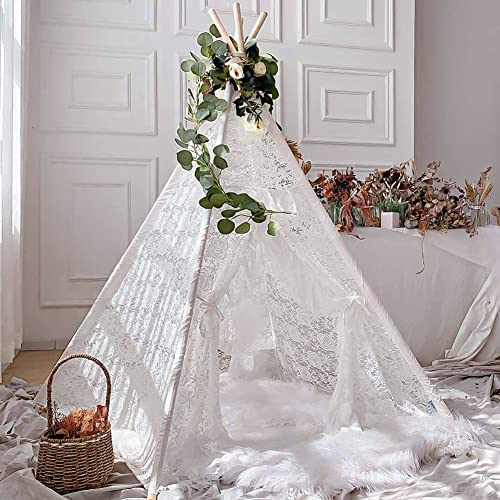 아이방 인테리어 레이스 티피텐트 놀이텐트 Avrsol Boho Teepee Lace 어린이 Tent Sheer Canopy Wedding Party Photo Prop