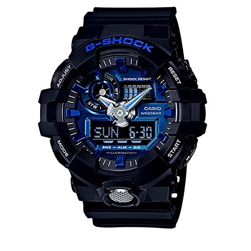 해군 자위대 경찰관 공무원 G-SHOCK 지샥 20기압 방수 아나운서 디지털 프라 벨트 워치 남성향 GA-710-1A GA-710-1A2 GA-710GB-1A 블루