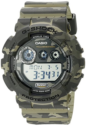 카시오 손목시계 G-SHOCK 지샥 Camouflage 시리즈 위장 그린계 GD-120CM-5CR
