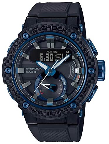 카시오 손목시계 G-SHOCK 지샥 G-STEEL 솔라 카본 코어 가이드 구조 GST-B200-1AJF 남성 블랙