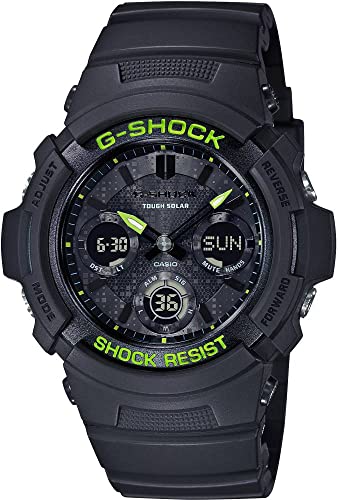 카시오 G-SHOCK 지샥 남성 손목시계 아나운서 디지털 터프 솔라 블랙 AWR-M100SDC-1A 캘린더
