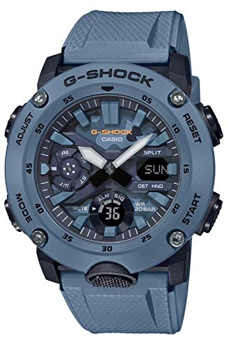 카시오 손목시계 G-SHOCK 지샥 유틸리티 컬러 카본 코어 가이드 구조 GA-2000SU-2AJF 남성 블루