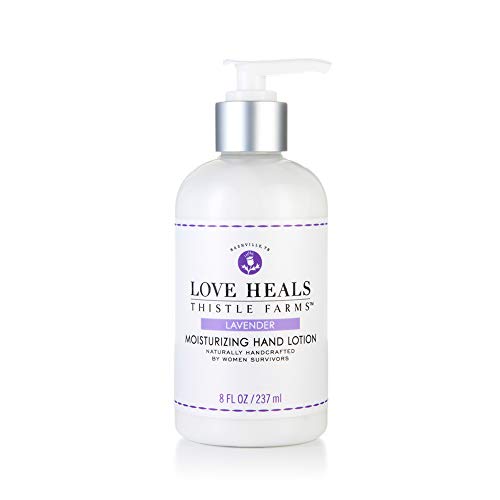 핸드크림 Thistle Farms Moisturizing Hand Lotion made Organic Aloe Leaf & Coconut Oil Infused Pure Essential Oils Handcrafted 여성 Survivors 8 fl oz. 라벤더