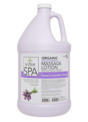 핸드크림 La Palm 라벤더 Warm Sensation Healing Therapy Massage Lotion Aloe Vera Avocado Oil 1 Gal.
