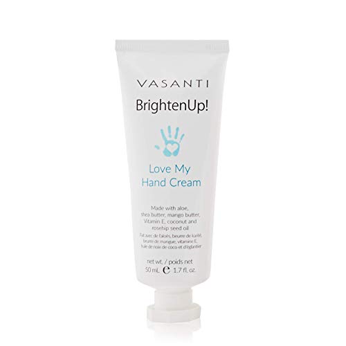 핸드크림 VASANTI 50mL Brighten Up Love My Hand Cream - Rich Aloe Butter Natural Oils 소프트 Hydrated Hands