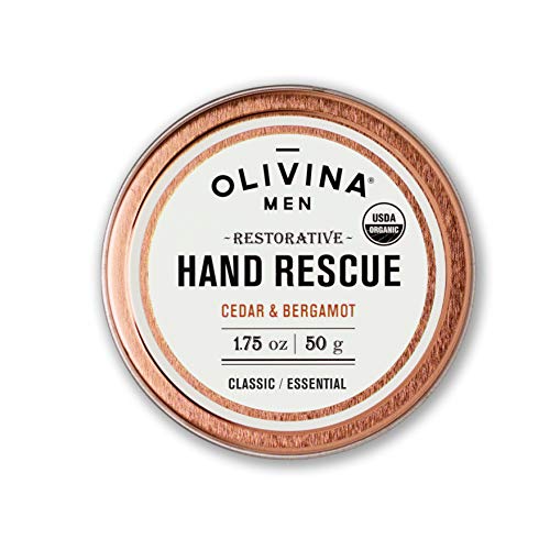 핸드크림 Olivina Men Organic Restorative Hand Rescue Cedar & Bergamot 1.75oz