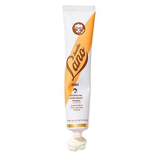 핸드크림 Lanolips Hand Cream Intense Coconutter - Hydrating Lotion Lanolin Coconut 비타민 E + Shea butter Great Dry Cracked Hands Cuticles Cruelty-Free 베지테리언 50ml 1.69 fl oz