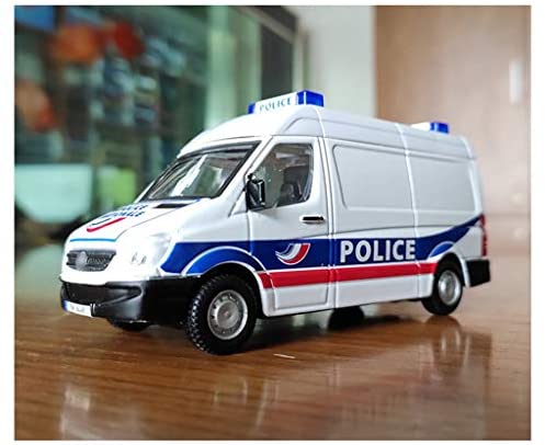 모델 카 die casting 카 모델 오전1시50 분합금 다이캐스트 모델 카 경찰차 모델 생일 홀리데이 기프트 콜렉션 (Color : White)