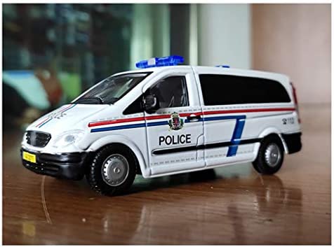 모델 카 die casting 카 모델 1시50 분합금 다이캐스트 모델 카 경찰차MPV모델 생일 홀리데이 기프트 콜렉션 데코레이션 (Color : White)