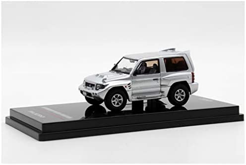 모델 카 die casting 카 모델 미츠비시  PAJERO/카 모델 생일 홀리데이 기프트 콜렉션 데코레이션으로 대응1:64합금 다이캐스트 모델 카/ (Color : Silver)