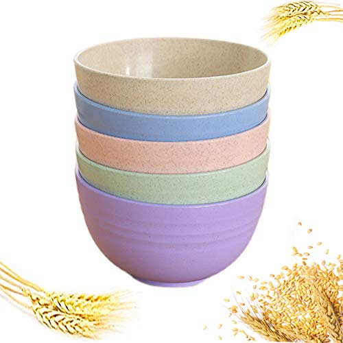 5 pieces multicolor dessert bowl regular 시리즈 salad 세트 grain bowls fruit wooden decorative 경량 Bowl Sets Safe Rice